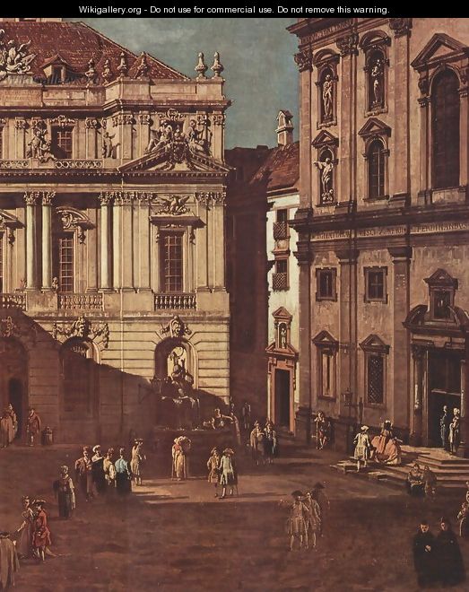 View from Vienna, the square in front of the University of South-East, detail - (Giovanni Antonio Canal) Canaletto