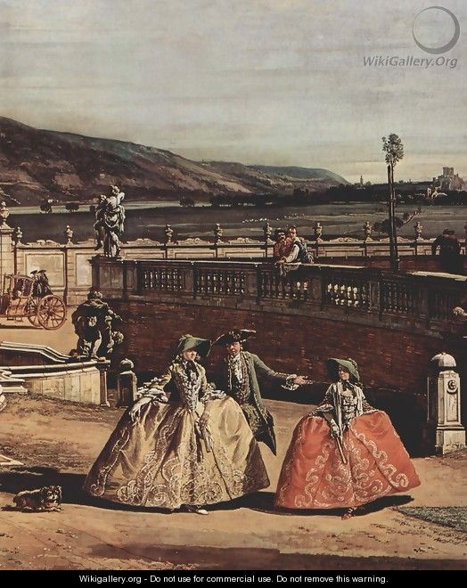 View from Vienna, castle, with honor main view of the Castle, detail - (Giovanni Antonio Canal) Canaletto