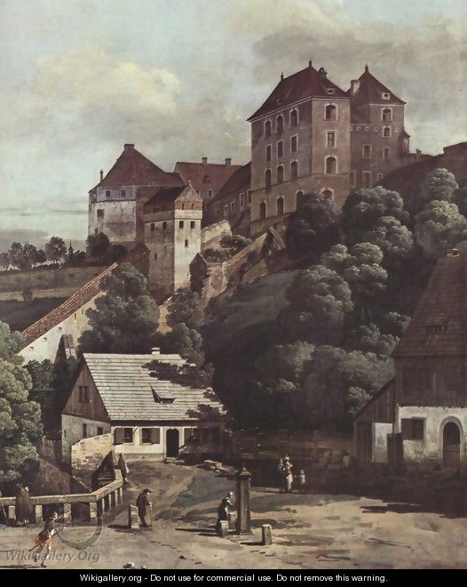 View from Pirna, Pirna from the south side of view, with fortifications and Upper (gate), and sun-stone fortress, de - (Giovanni Antonio Canal) Canaletto