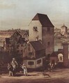 View from Munich, The Bridge and the Isar, detail 2 - (Giovanni Antonio Canal) Canaletto