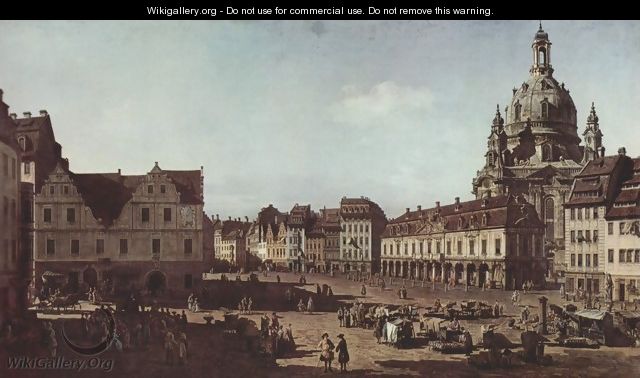 View of Dresden, the Neumarkt Moritz - (Giovanni Antonio Canal) Canaletto