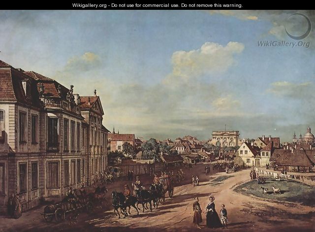 View from Warsaw Castle, Tor-Platz, seen from the west - (Giovanni Antonio Canal) Canaletto