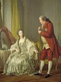 Portrait of the Marquis de Marigny and his Wife Marie-Francoise Constance Julie Filleul 1769 - Louis Michel van Loo