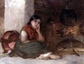 Girl by a Fireside 1862 - Edwin Longsden Long