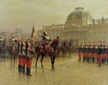 Colonel de La Rochetulon Presenting to the Recruits of the 6th Cavalry the Standard of the Regiment in January 1887 1887 - Louis Auguste Georges Loustaunau