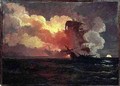A Naval Engagement - Philip Jacques de Loutherbourg