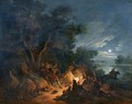 Attack by Robbers at Night 1770 - Philip Jacques de Loutherbourg