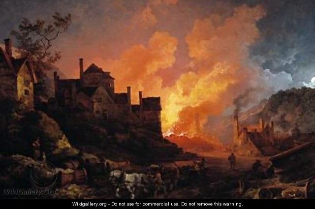 Coalbrookdale by Night 1801 - Philip Jacques de Loutherbourg