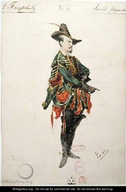 Costume of the Hunter Samiel for the opera Der Freischutz - Paul Lormier