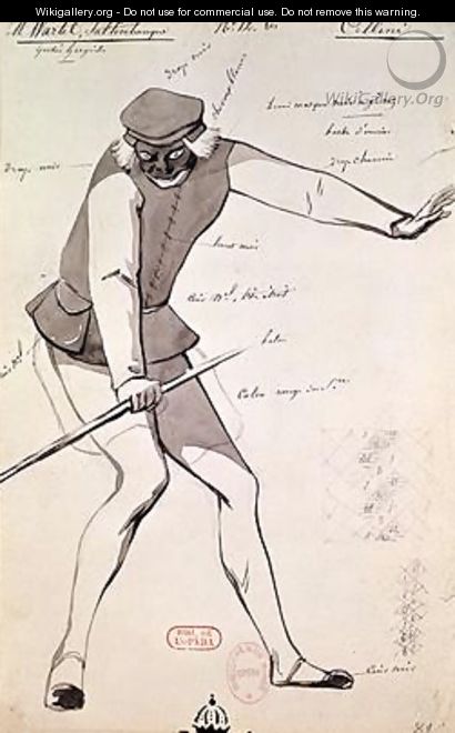 Costume design for an Acrobat in Benvenuto Cellini by Hector Berlioz - Paul Lormier