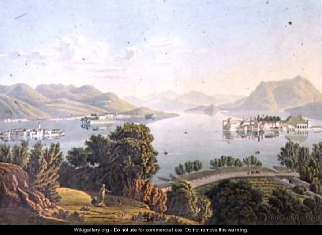 View of Lake Maggiore and the Borromean Islands - Mathias Gabriel Lory
