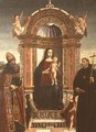 Madonna and Child with St Nicholas of Tolentino and St Augustine - Bernardino Loschi