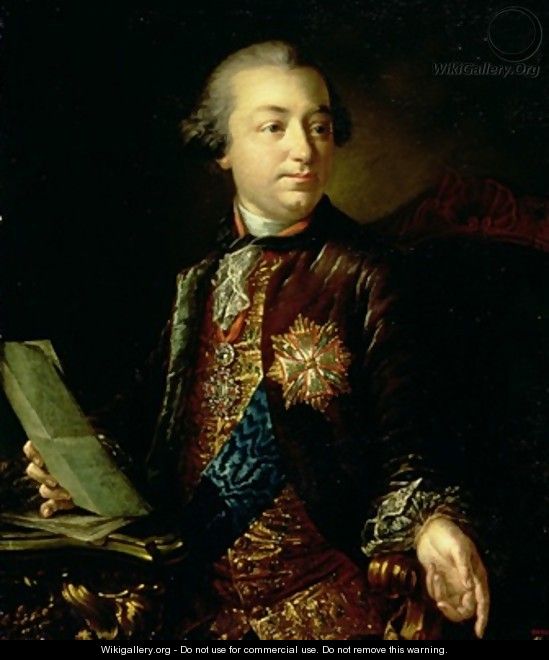 Portrait of Ivan Ivanovich Shuvalov 1727-97 President of the Academy of Arts - Anton Losenko