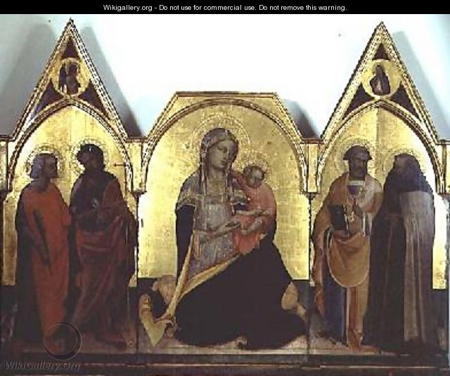 The Virgin of Humility triptych 1404 - Fra (Guido di Pietro) Angelico