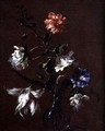 Still life of Caper Flowers Carnations Bindweed and Tulips - Gasparo Lopez
