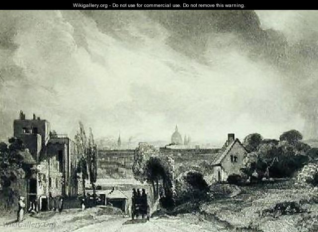 Sir Richard Steeles Cottage Hampstead Road 1845 - David Lucas