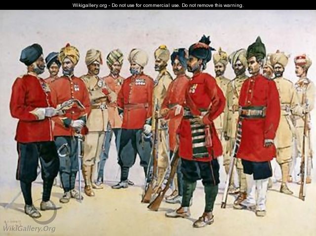 VCOs NCOs and sepoys of various Punjab Regiments - Alfred Crowdy Lovett