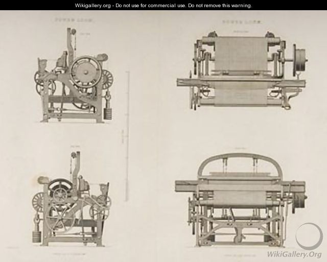 Four Views of the Power Loom 1830 - Joseph Wilson Lowry