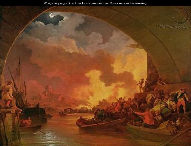 The Great Fire of London 1797 - Philip Jacques de Loutherbourg