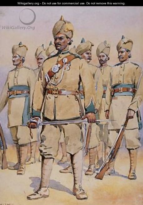 Soldiers of the 33rd Punjabis Subadar Punjabi Musalmans - Alfred Crowdy Lovett