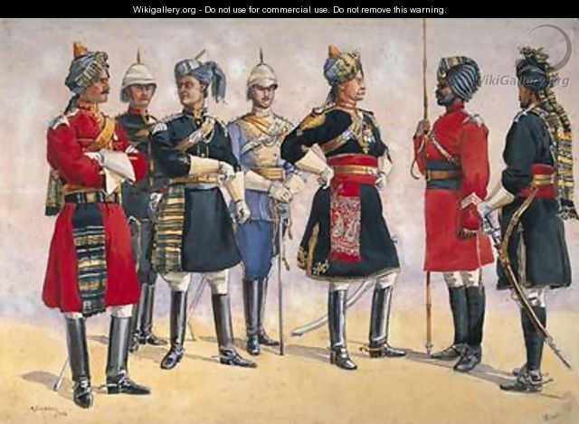 British Officers Indian Army - Alfred Crowdy Lovett