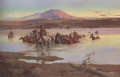 Fording The Horse Herd 1900 - Charles Marion Russell