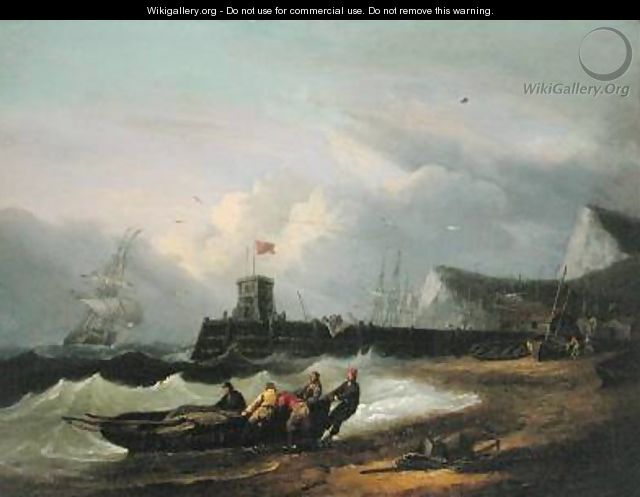 Hauling a Boat Ashore off Dover Harbour 1813 - Thomas Luny