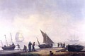 Fisherfolk on a Beach with Vessels Offshore 1825 - Thomas Luny
