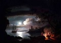 Teignmouth by moonlight - Thomas Luny