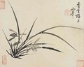 Landscapes Flowers and Birds Orchid Qing Dynasty 1780 2 - Ping Luo