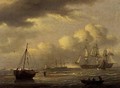 An Indiaman in stays and boats off the south coast - Thomas Luny
