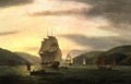 A Frigate A Lugger And Merchant Ship In Dartmouth Harbour 1808 - Thomas Luny