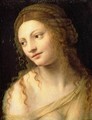 Head and shoulders of a young woman - Bernardino Luini