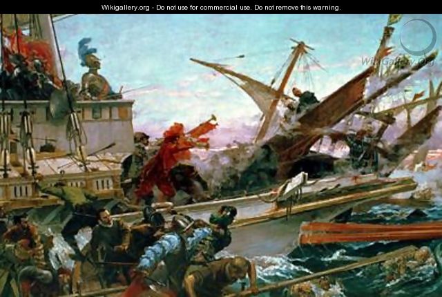 The Naval Battle of Lepanto waged by Don John of Austria - Juan Luna y Novicio