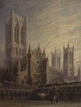 Lincoln Cathedral from the Cloisters - Frederick Mackenzie