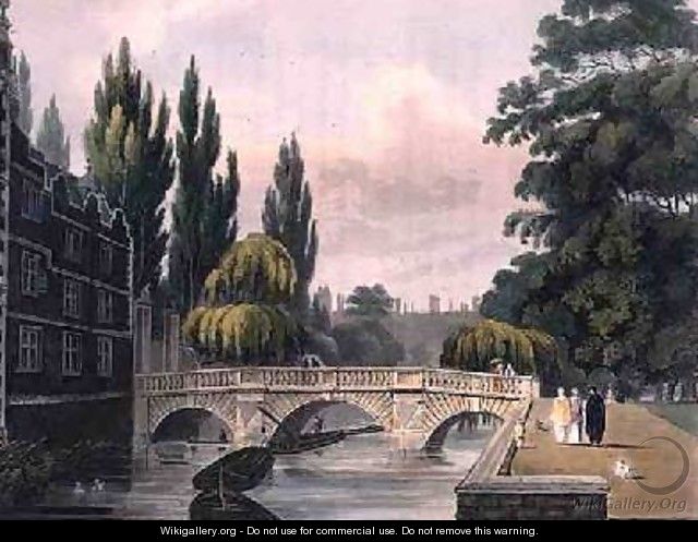 Exterior of St Johns College from the Gardens - Frederick Mackenzie
