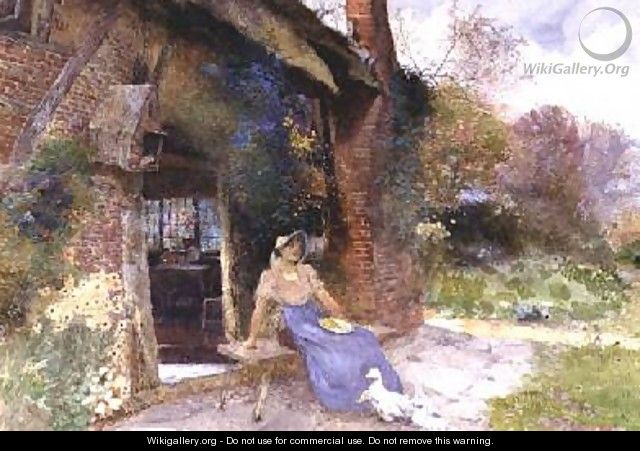 By The Cottage Door 1913 - Thomas Mackay