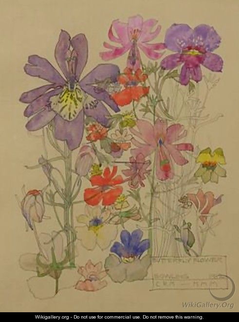 Butterfly Flower Bowling 1912 - Charles Rennie Mackintosh