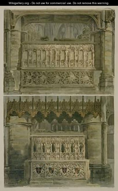 The Tombs of Richard the Second and Edward the Third - Frederick Mackenzie