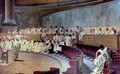 Cicero 106-43 BC in the Senate Accusing Catiline of Conspiracy on 21st October 63 BC 1889 - Cesare Maccari