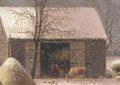 Farmyard In Winter 1858 - George Henry Durrie