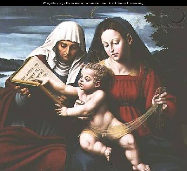 Virgin and Child with St Anne - Vicente Macip
