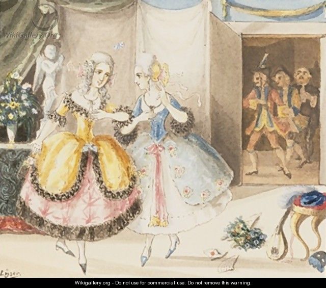Characters from Cosi fan tutte by Mozart 1840 - Johann Peter Lyser