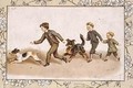 Greetings card depicting children playing with their dogs - Helena J. Maguire