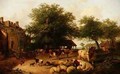 Farmyard scene - Antonius Josephus Madlener