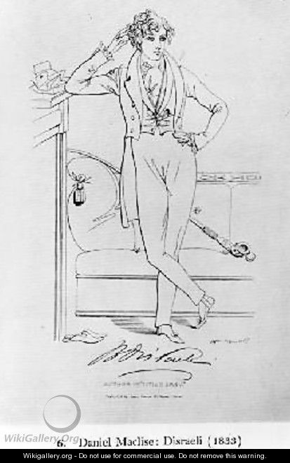 Portrait of Benjamin Disraeli 1804-81 - (after) Maclise, Daniel
