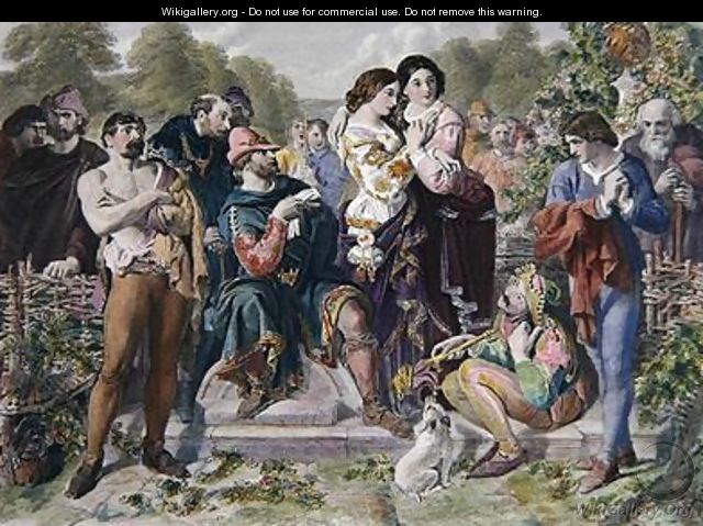Orlando and the Wrestler - (after) Maclise, Daniel