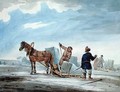 Transporting Ice by Horsedrawn Sledge - (after) MacMichael, William