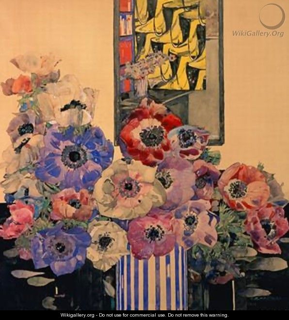 Still Life of Anemones - Charles Rennie Mackintosh