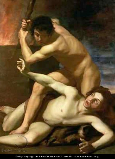 Cain murdering Abel 1610 - Bartolomeo Manfredi